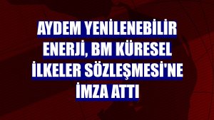 Aydem Yenilenebilir Enerji, BM Küresel İlkeler Sözleşmesi'ne imza attı