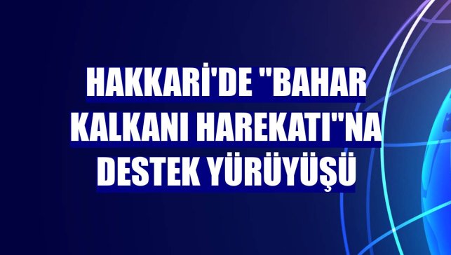 Hakkari'de "Bahar Kalkanı Harekatı"na destek yürüyüşü