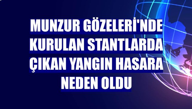 Munzur Gözeleri'nde kurulan stantlarda çıkan yangın hasara neden oldu
