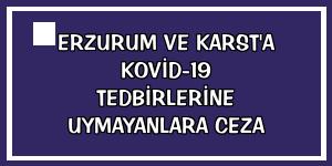 Erzurum ve Karst'a Kovid-19 tedbirlerine uymayanlara ceza