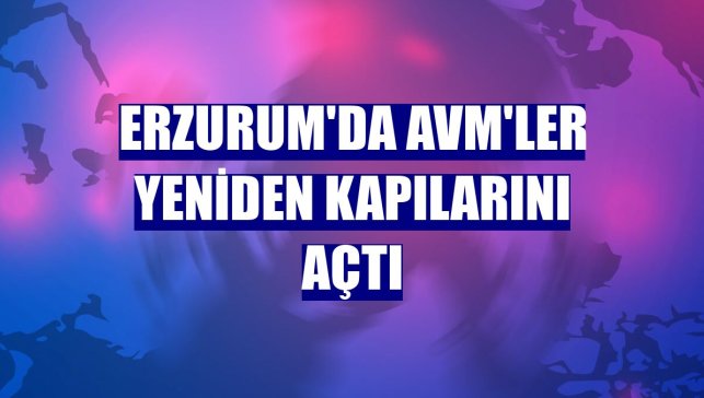 Erzurum'da AVM'ler yeniden kapılarını açtı