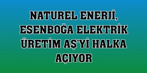 Naturel Enerji, Esenboğa Elektrik Üretim AŞ'yi halka açıyor