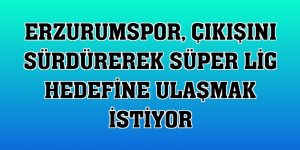 Erzurumspor, çıkışını sürdürerek Süper Lig hedefine ulaşmak istiyor