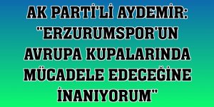 AK Parti'li Aydemir: 'Erzurumspor'un Avrupa kupalarında mücadele edeceğine inanıyorum'