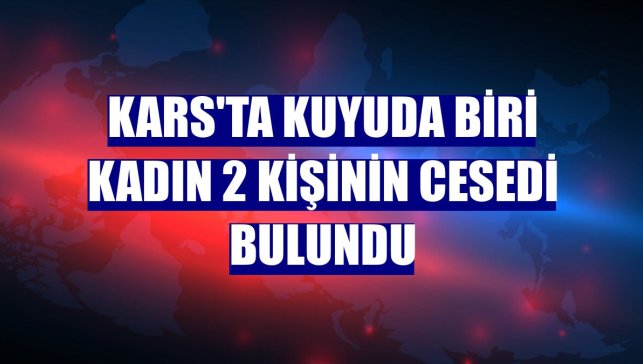 Kars'ta kuyuda biri kadın 2 kişinin cesedi bulundu