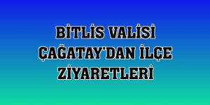 Bitlis Valisi Çağatay'dan ilçe ziyaretleri