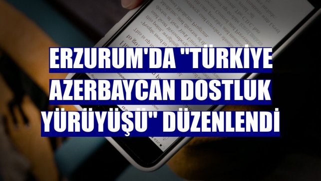 Erzurum'da "Türkiye Azerbaycan dostluk yürüyüşü" düzenlendi