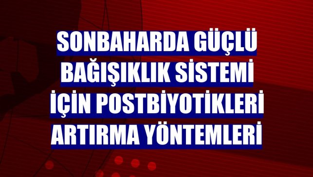Sonbaharda güçlü bağışıklık sistemi için postbiyotikleri artırma yöntemleri