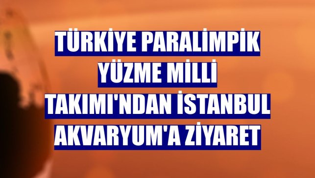 Türkiye Paralimpik Yüzme Milli Takımı'ndan İstanbul Akvaryum'a ziyaret