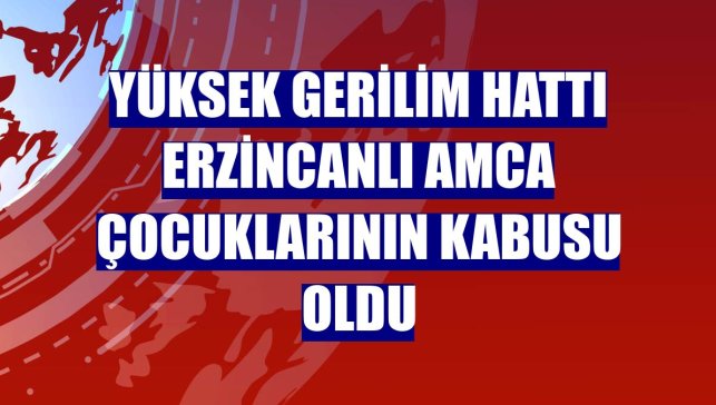 Yüksek gerilim hattı Erzincanlı amca çocuklarının kabusu oldu