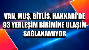 Van, Muş, Bitlis, Hakkari'de 93 yerleşim birimine ulaşım sağlanamıyor