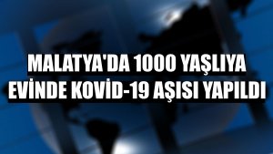 Malatya'da 1000 yaşlıya evinde Kovid-19 aşısı yapıldı