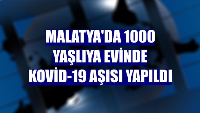 Malatya'da 1000 yaşlıya evinde Kovid-19 aşısı yapıldı