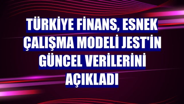 Türkiye Finans, esnek çalışma modeli JEST'in güncel verilerini açıkladı