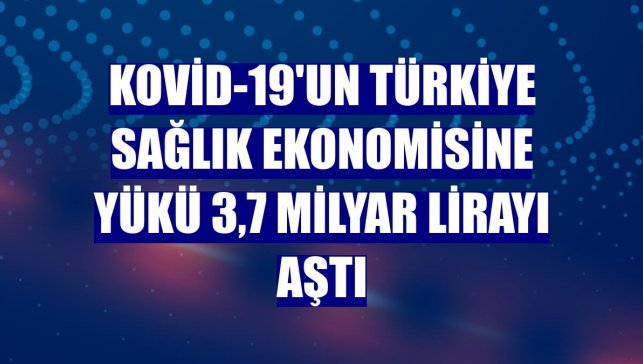 Kovid-19'un Türkiye sağlık ekonomisine yükü 3,7 milyar lirayı aştı