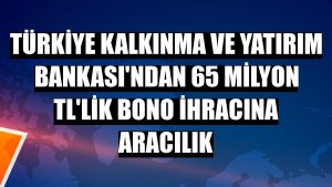 Türkiye Kalkınma ve Yatırım Bankası'ndan 65 milyon TL'lik bono ihracına aracılık