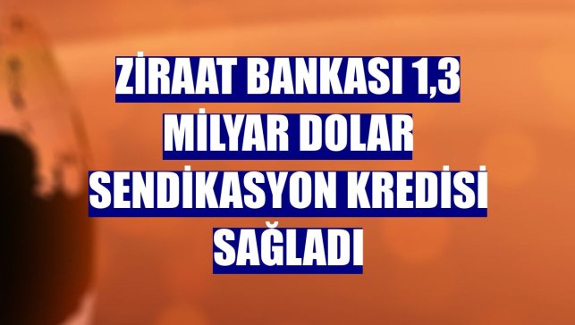 Ziraat Bankası 1,3 milyar dolar sendikasyon kredisi sağladı