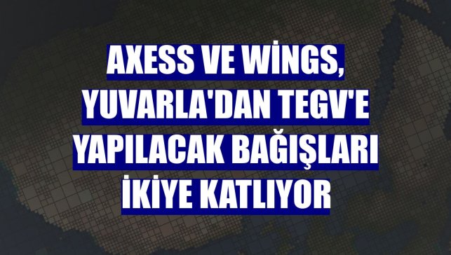Axess ve Wings, Yuvarla'dan TEGV'e yapılacak bağışları ikiye katlıyor