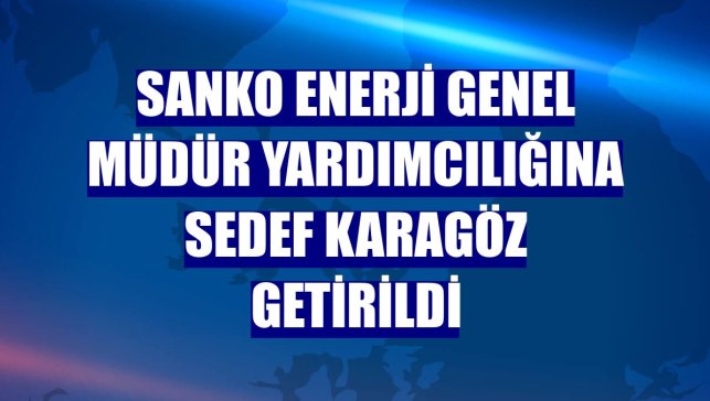 Sanko Enerji Genel Müdür Yardımcılığına Sedef Karagöz getirildi