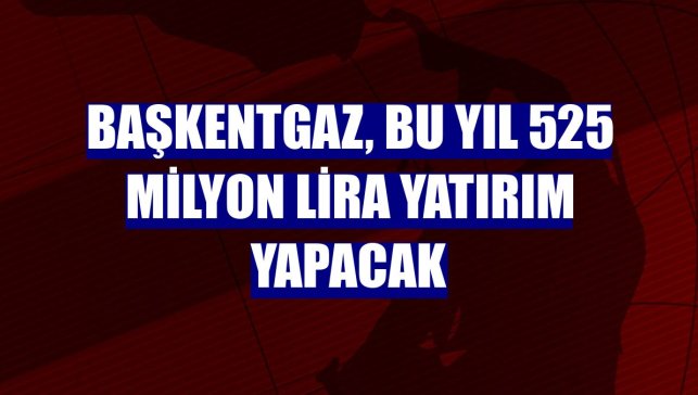 Başkentgaz, bu yıl 525 milyon lira yatırım yapacak