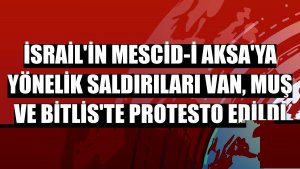 İsrail'in Mescid-i Aksa'ya yönelik saldırıları Van, Muş ve Bitlis'te protesto edildi