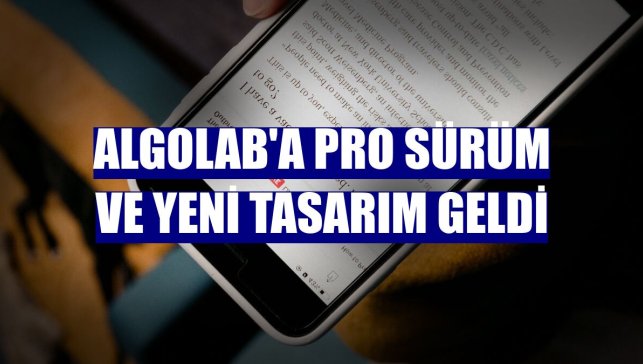 ALGOLAB'a PRO sürüm ve yeni tasarım geldi