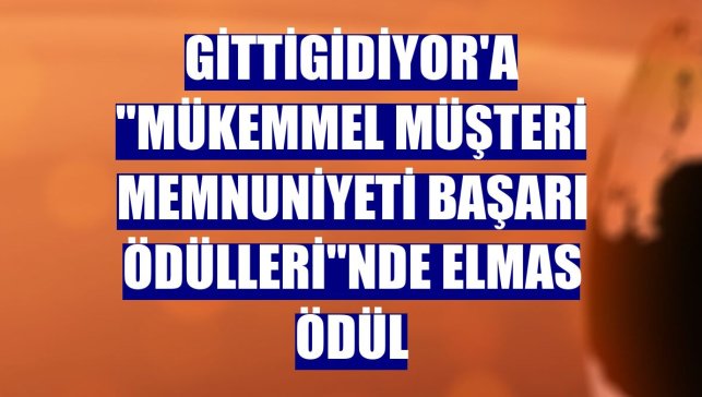 GittiGidiyor'a "Mükemmel Müşteri Memnuniyeti Başarı Ödülleri"nde elmas ödül
