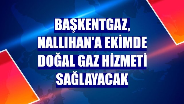 Başkentgaz, Nallıhan'a ekimde doğal gaz hizmeti sağlayacak