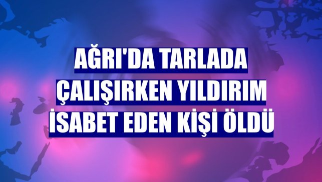 Ağrı'da tarlada çalışırken yıldırım isabet eden kişi öldü
