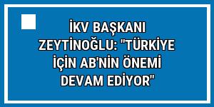İKV Başkanı Zeytinoğlu: 'Türkiye için AB'nin önemi devam ediyor'