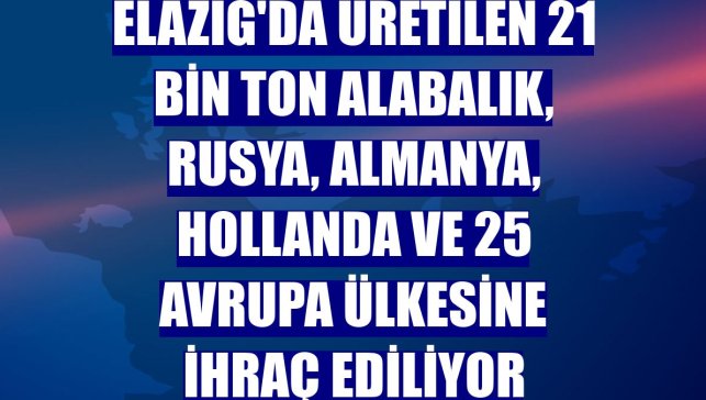 Elazığ'da üretilen 21 bin ton alabalık, Rusya, Almanya, Hollanda ve 25 Avrupa ülkesine ihraç ediliyor
