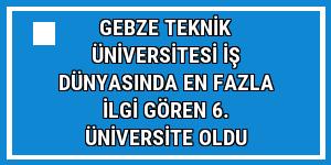 Gebze Teknik Üniversitesi iş dünyasında en fazla ilgi gören 6. üniversite oldu