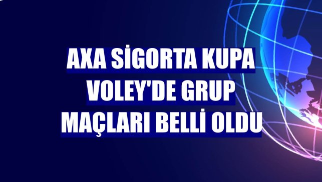 Axa Sigorta Kupa Voley'de grup maçları belli oldu