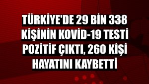Türkiye'de 29 bin 338 kişinin Kovid-19 testi pozitif çıktı, 260 kişi hayatını kaybetti