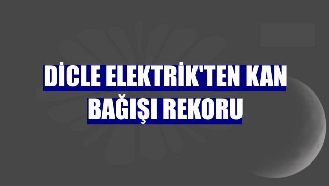 Dicle Elektrik'ten kan bağışı rekoru