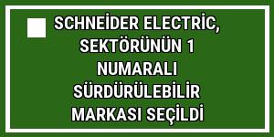 Schneider Electric, sektörünün 1 numaralı sürdürülebilir markası seçildi