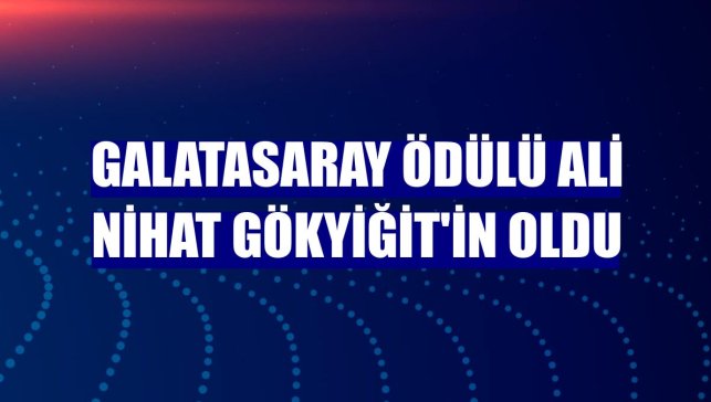 Galatasaray Ödülü Ali Nihat Gökyiğit'in oldu