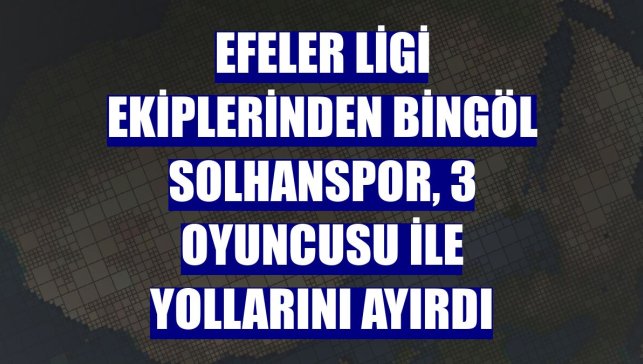 Efeler Ligi ekiplerinden Bingöl Solhanspor, 3 oyuncusu ile yollarını ayırdı