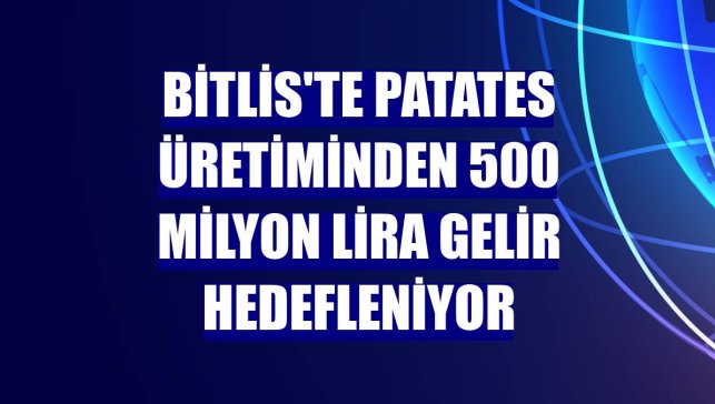 Bitlis'te patates üretiminden 500 milyon lira gelir hedefleniyor