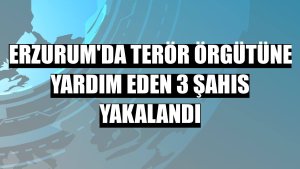 Erzurum'da terör örgütüne yardım eden 3 şahıs yakalandı