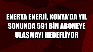 Enerya Enerji, Konya'da yıl sonunda 591 bin aboneye ulaşmayı hedefliyor