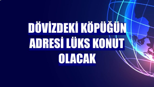 Dövizdeki köpüğün adresi lüks konut olacak