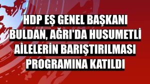 HDP Eş Genel Başkanı Buldan, Ağrı'da husumetli ailelerin barıştırılması programına katıldı