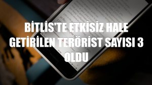 Bitlis'te etkisiz hale getirilen terörist sayısı 3 oldu