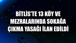 Bitlis'te 13 köy ve mezralarında sokağa çıkma yasağı ilan edildi