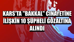 Kars'ta 'bakkal' cinayetine ilişkin 10 şüpheli gözaltına alındı