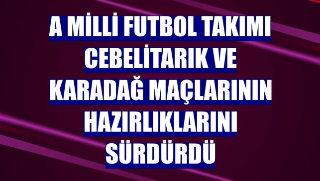 A Milli Futbol Takımı Cebelitarık ve Karadağ maçlarının hazırlıklarını sürdürdü