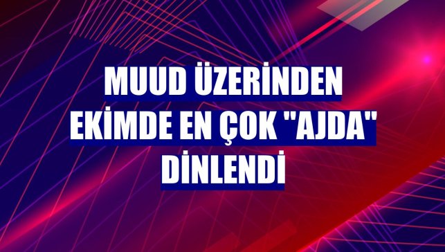 Muud üzerinden ekimde en çok "Ajda" dinlendi