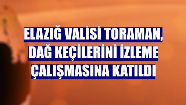 Elazığ Valisi Toraman, dağ keçilerini izleme çalışmasına katıldı