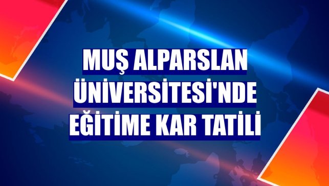 Muş Alparslan Üniversitesi'nde eğitime kar tatili